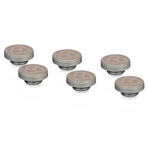 Thermal Grizzly DeltaMate Plug Closure Stopper, Brass, G1/4 Thread - Nickel, Pack of 6 : image 1