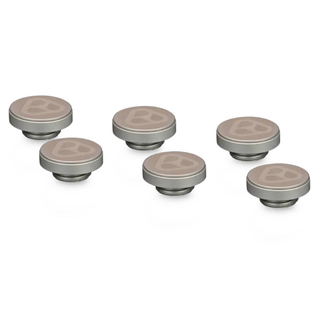 Thermal Grizzly DeltaMate Plug Closure Stopper, Brass, G1/4 Thread - Nickel, Pack of 6 : image 1