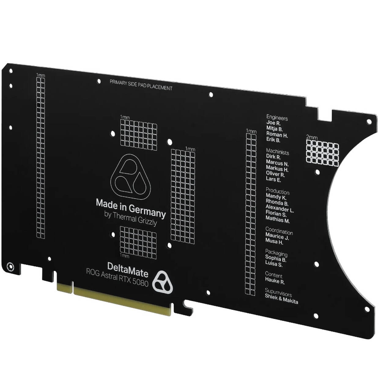 Thermal Grizzly DeltaMate 5080 Astral GPU Water Cooler, ARGB, with Backplate - Acrylic, Black