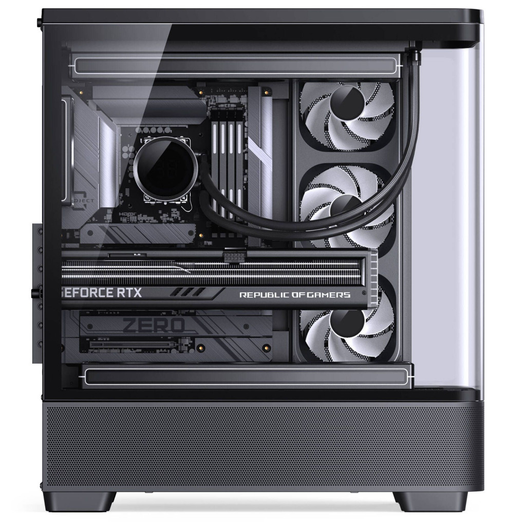Jonsbo TK-5 PC Case, Mid Tower, ATX, Tempered Glass - Black