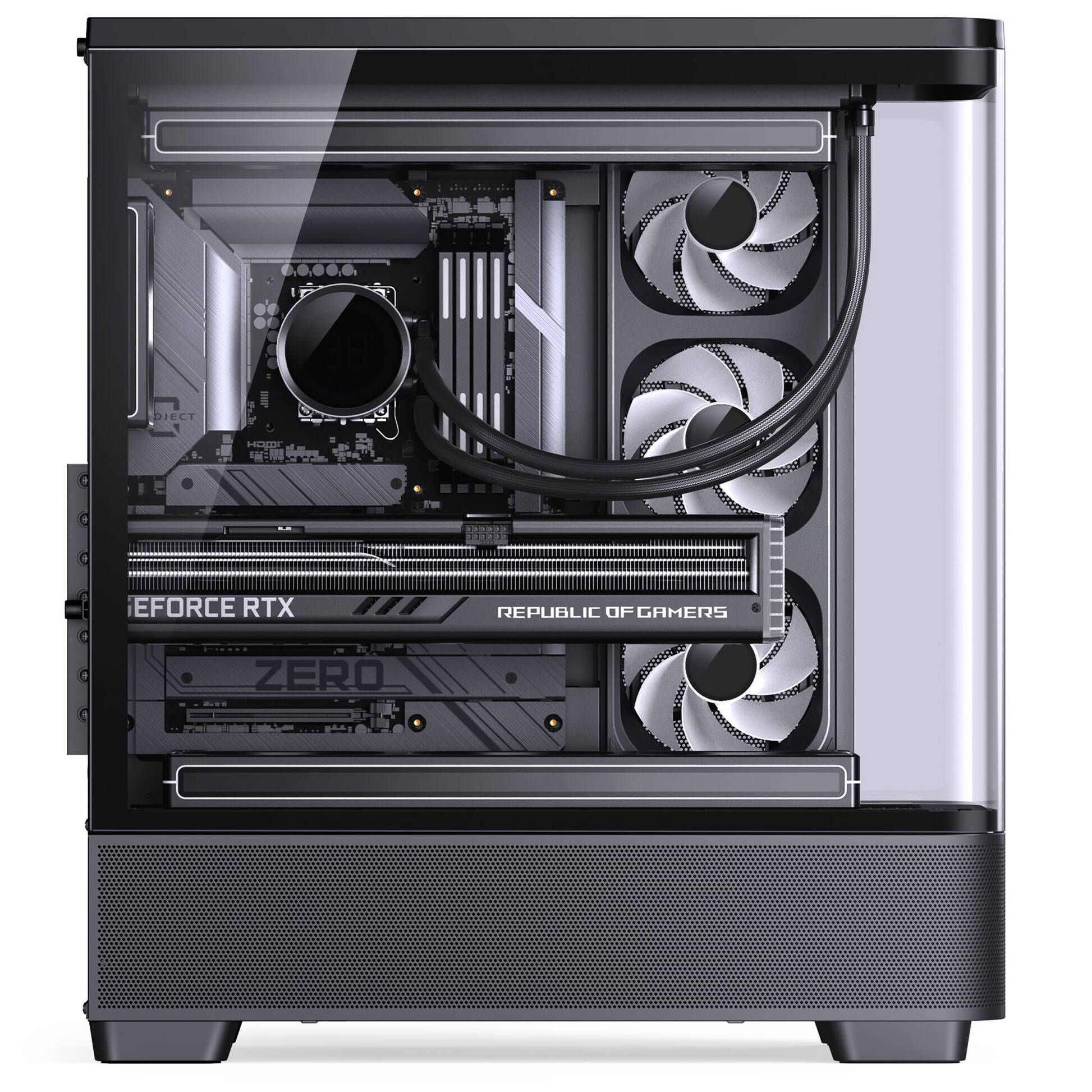 Jonsbo TK-5 PC Case, Mid Tower, ATX, Tempered Glass - Black