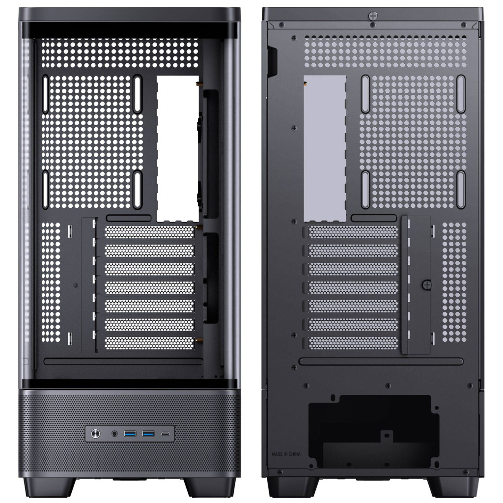Jonsbo TK-5 PC Case, Mid Tower, ATX, Tempered Glass - Black