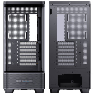 Jonsbo TK-5 PC Case, Mid Tower, ATX, Tempered Glass - Black