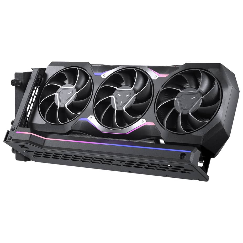 Phanteks PCIe Gen5 Vertical GPU Bracket DRGB 220mm PCIe 5.0x16 Riser Cable Black