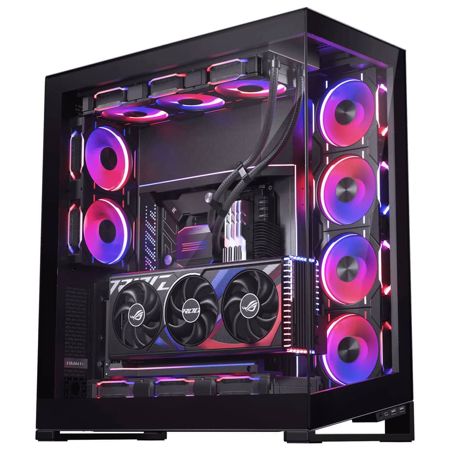 Phanteks PCIe Gen5 Vertical GPU Bracket DRGB 220mm PCIe 5.0x16 Riser Cable Black
