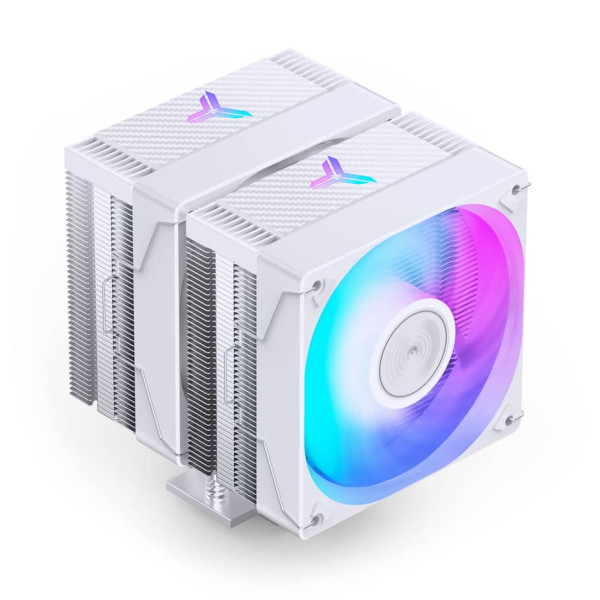 Jonsbo CR-3000E ARGB White Dual Tower CPU Cooler – 120mm