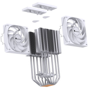 Jonsbo CR-3000E ARGB White Dual Tower CPU Cooler - 120mm