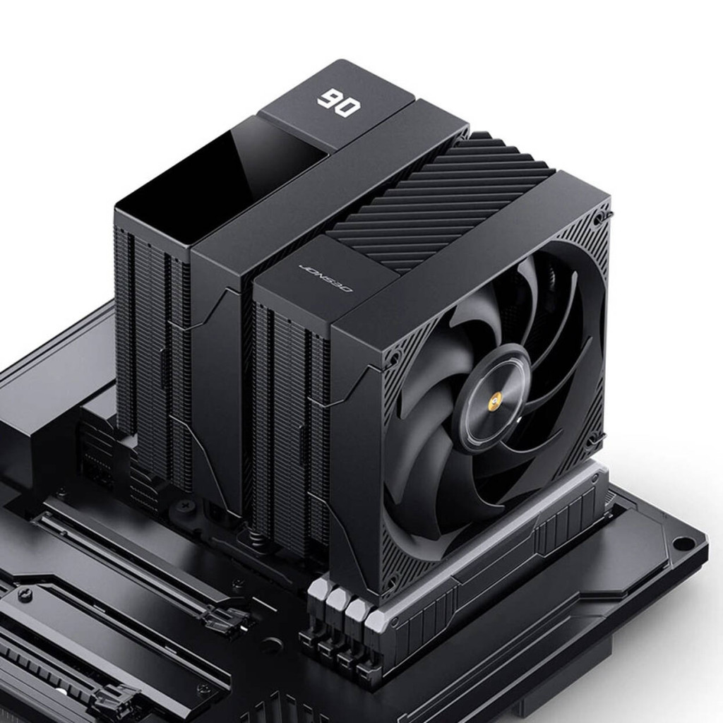 Jonsbo CC90 CPU Cooler, Dual Tower, 130mm PWM Fan, Segment Display - Black