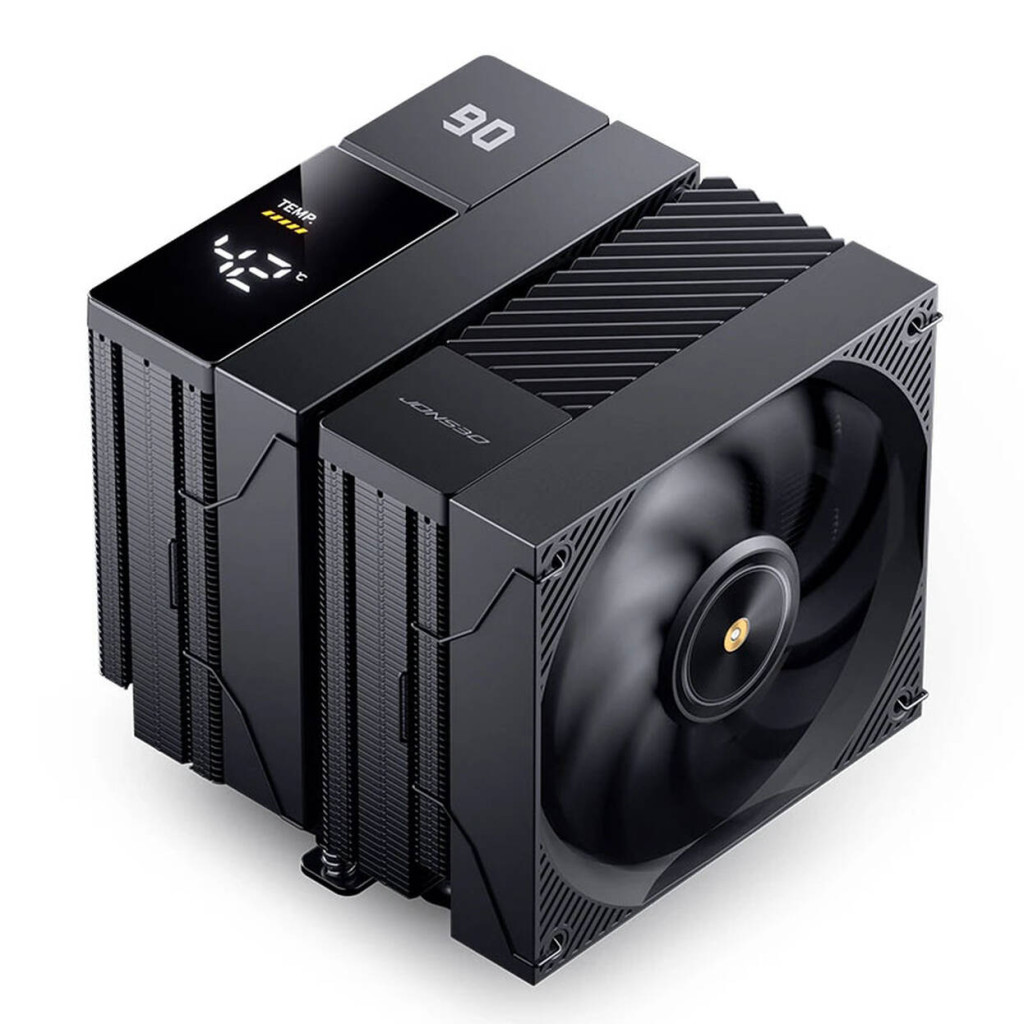 Jonsbo CC90 CPU Cooler, Dual Tower, 130mm PWM Fan, Segment Display - Black