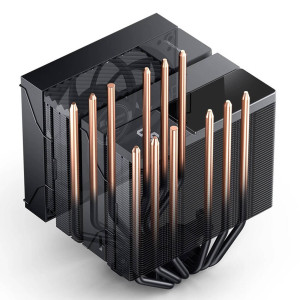 Jonsbo CC90 CPU Cooler, Dual Tower, 130mm PWM Fan, Segment Display - Black