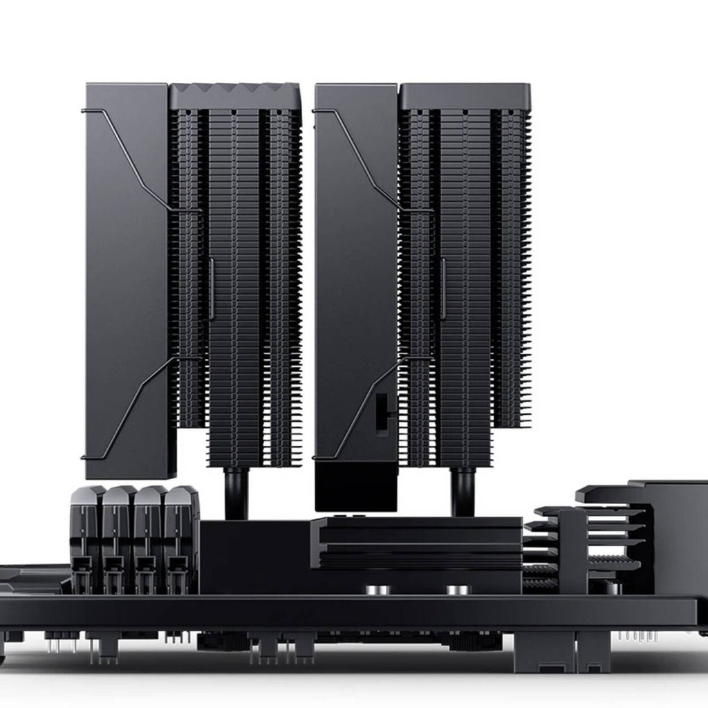 Jonsbo CC90 CPU Cooler, Dual Tower, 130mm PWM Fan, Segment Display - Black