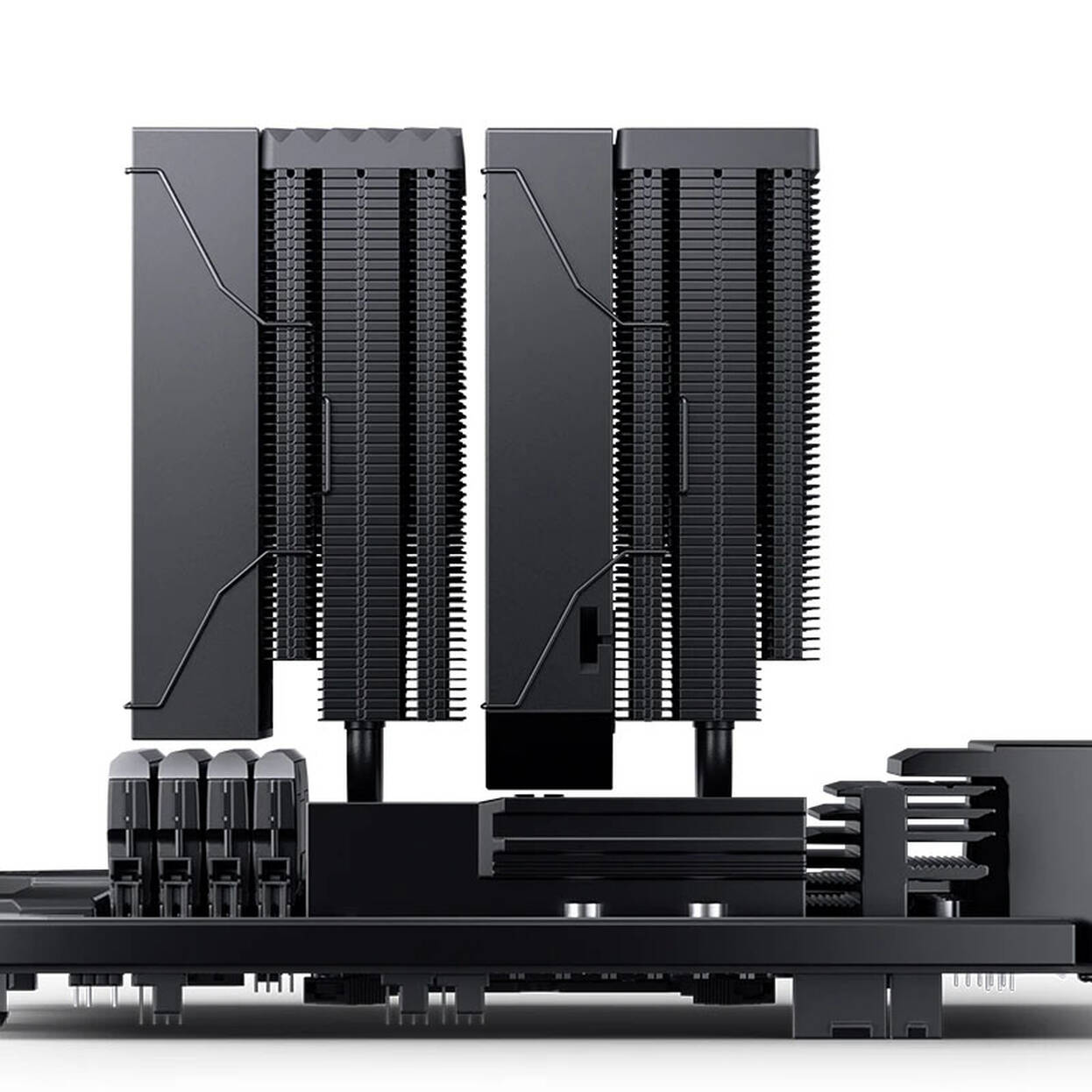 Jonsbo CC90 CPU Cooler, Dual Tower, 130mm PWM Fan, Segment Display - Black