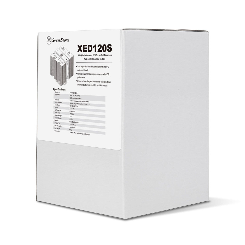 Silverstone XED120S 4U High Performance CPU Cooler with TDP 240W