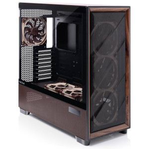 Antec Flux Pro Noctua Edition PC Case, Mid-Tower, E-ATX, Tempered Glass - Brown/Black