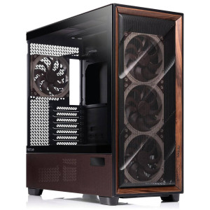 Antec Flux Pro Noctua Edition PC Case, Mid-Tower, E-ATX, Tempered Glass - Brown/Black