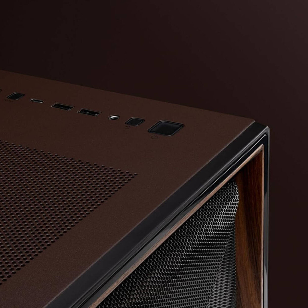 Antec Flux Pro Noctua Edition PC Case, Mid-Tower, E-ATX, Tempered Glass - Brown/Black