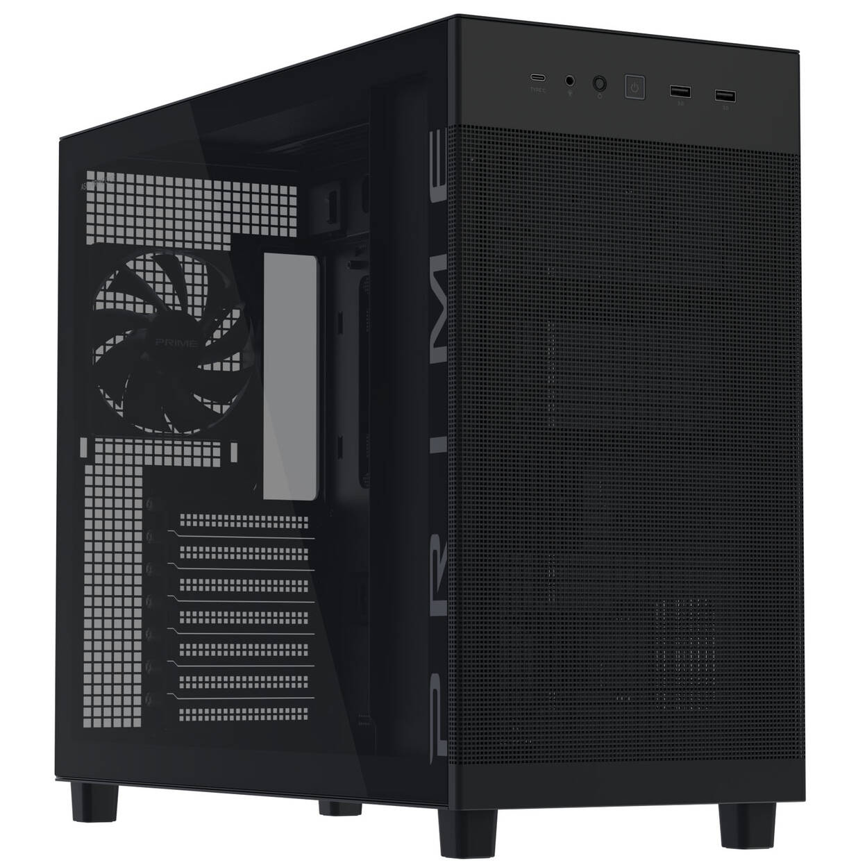 ASUS Prime AP303 PC Case, Mid-Tower, ATX, Tempered Glass - black : image 2