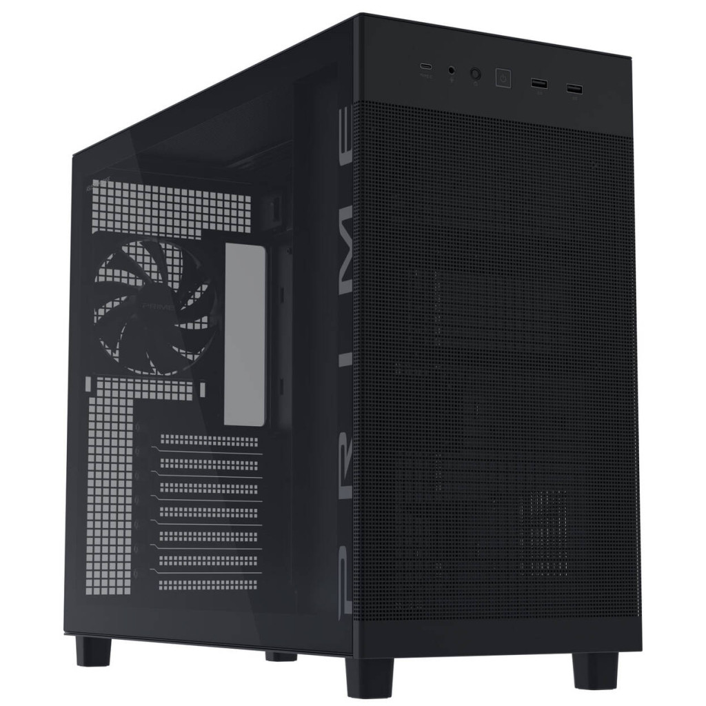 ASUS Prime AP303 PC Case, Mid-Tower, ATX, Tempered Glass - black : image 1
