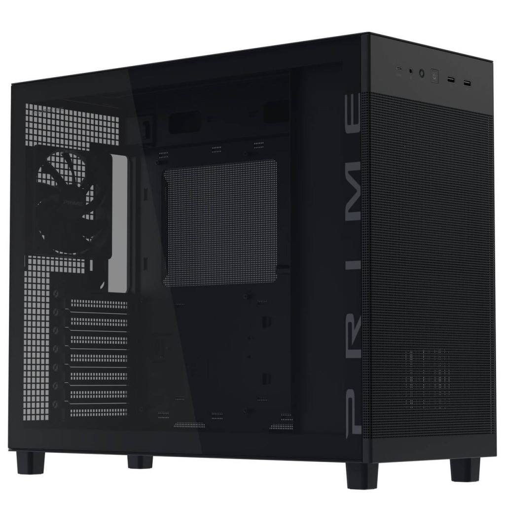 ASUS Prime AP303 PC Case, Mid-Tower, ATX, Tempered Glass - black : image 3