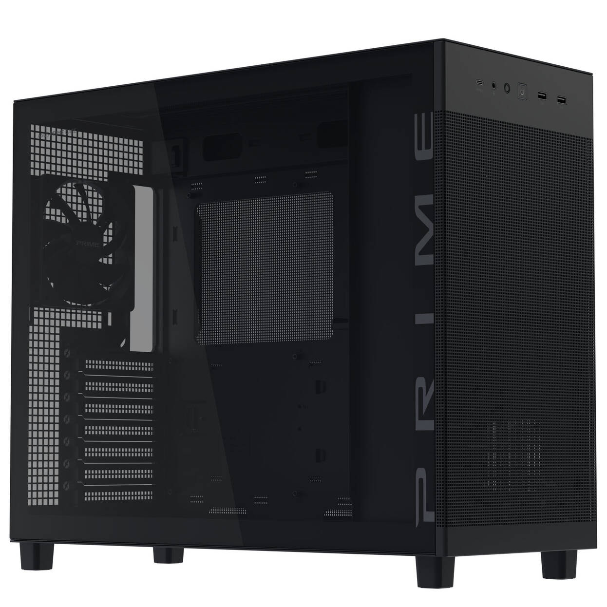 ASUS Prime AP303 PC Case, Mid-Tower, ATX, Tempered Glass - black : image 3