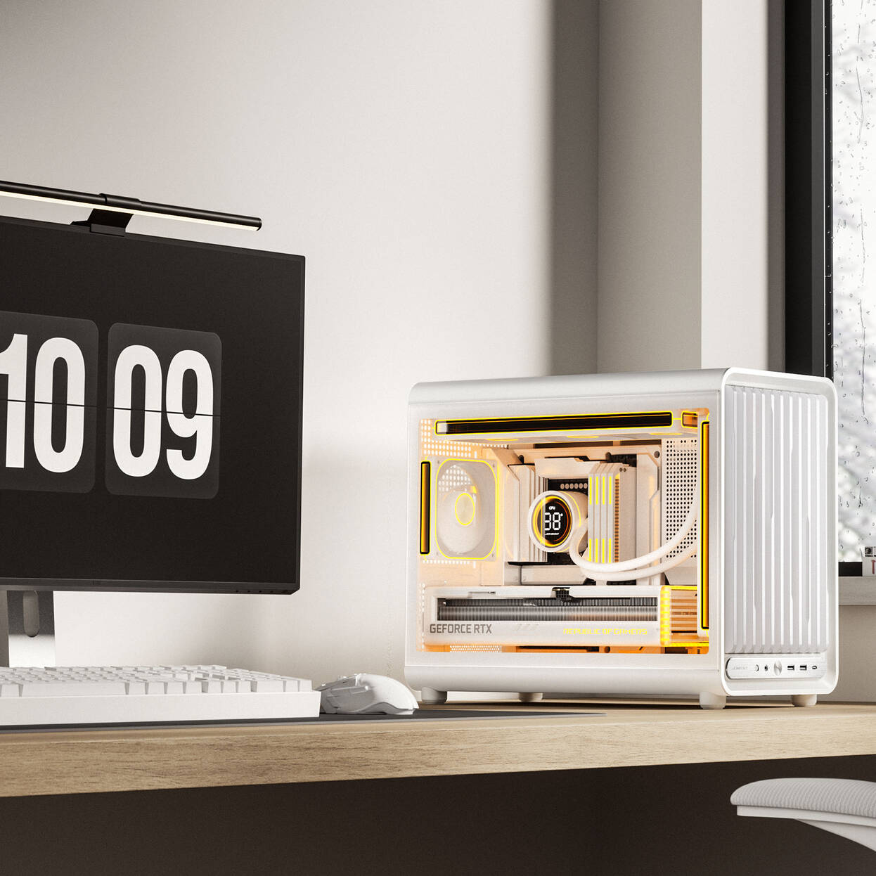 Jonsbo D33 STD PC Case, Mini Case, mATX, Tempered Glass - white