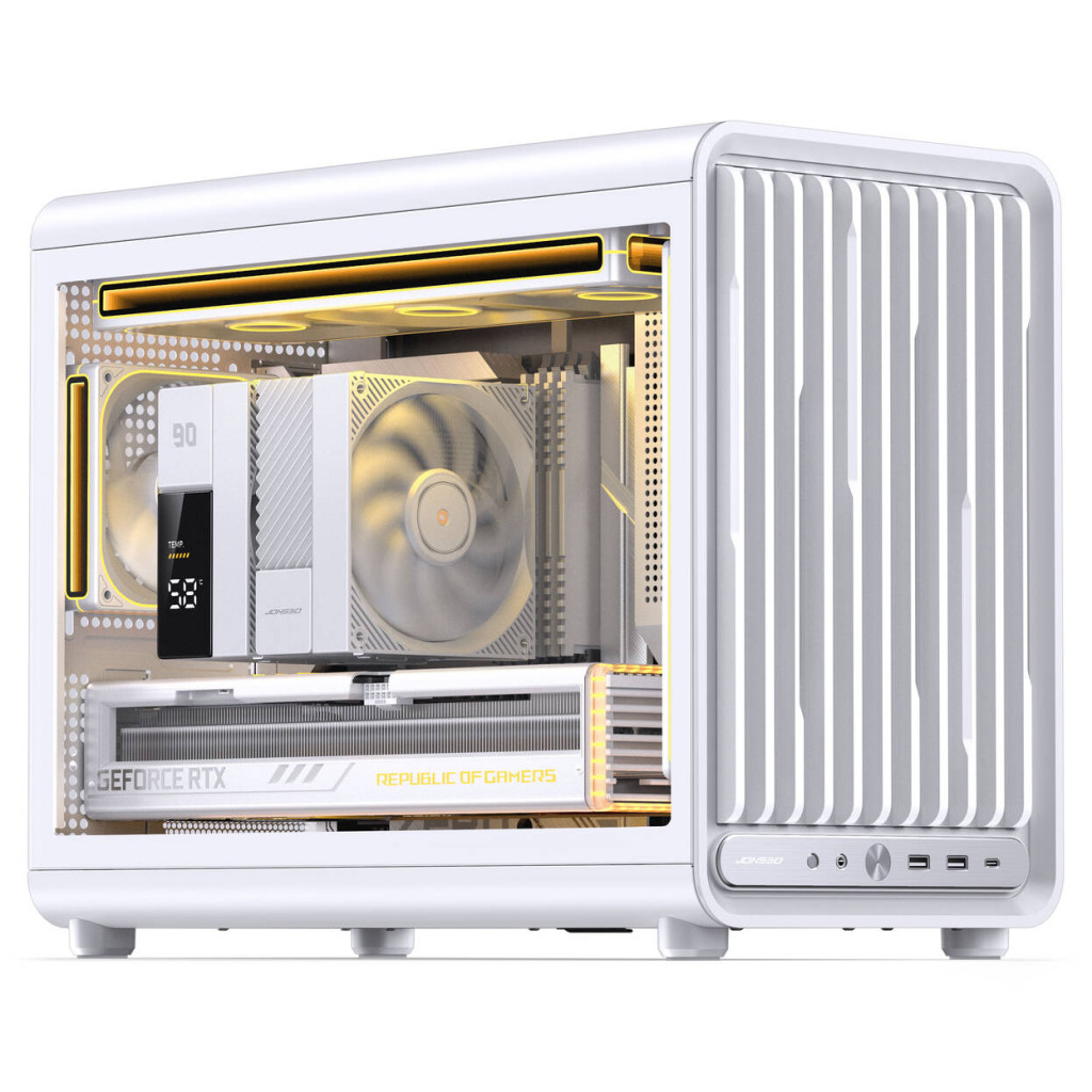 Jonsbo D33 STD PC Case, Mini Case, mATX, Tempered Glass - white