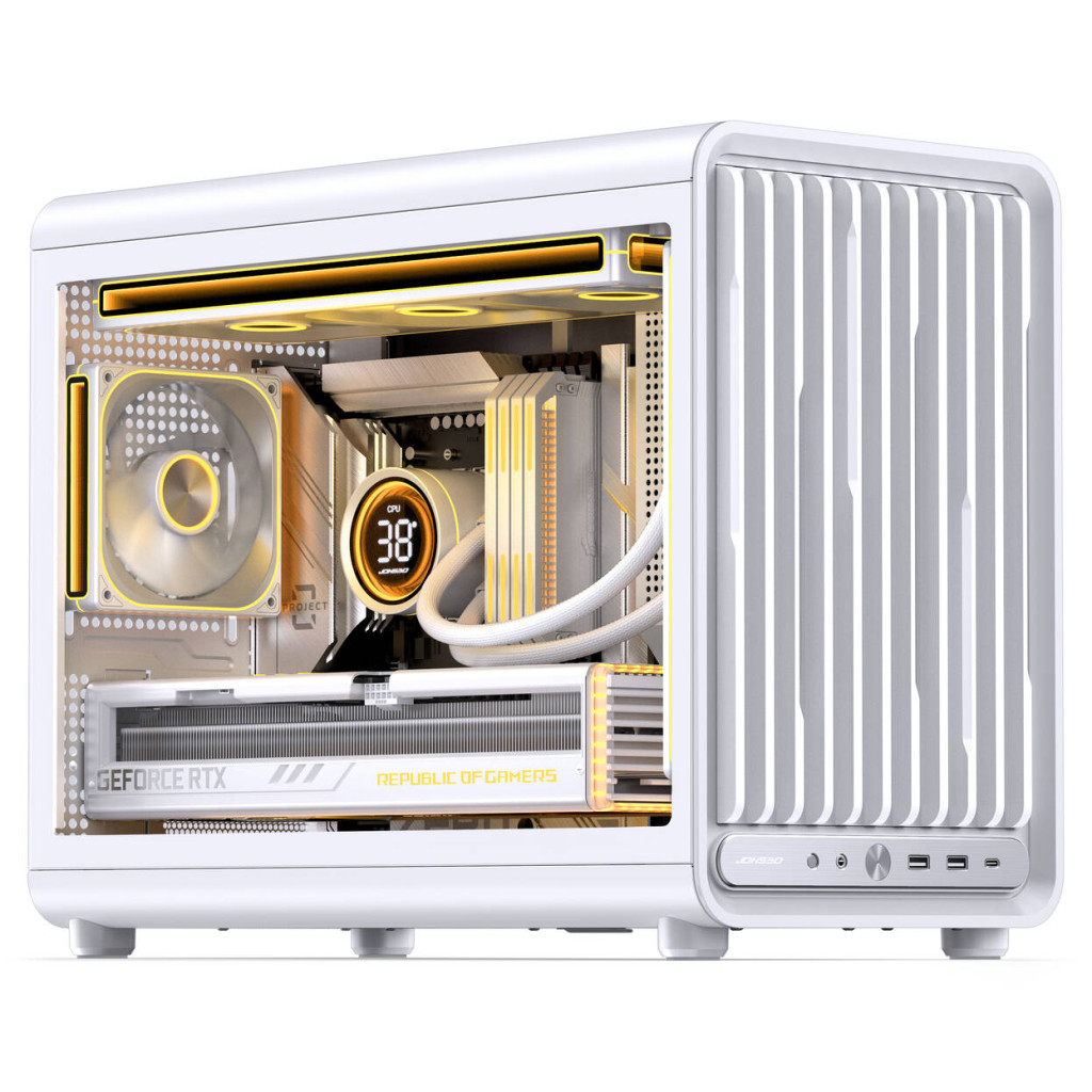 Jonsbo D33 STD PC Case, Mini Case, mATX, Tempered Glass - white