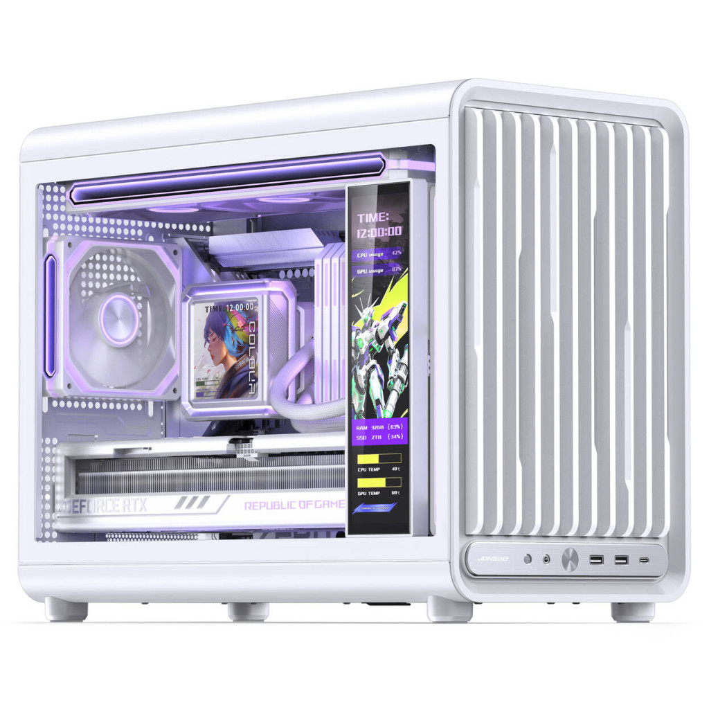 Jonsbo D33 STD PC Case, Mini Case, mATX, Tempered Glass - white