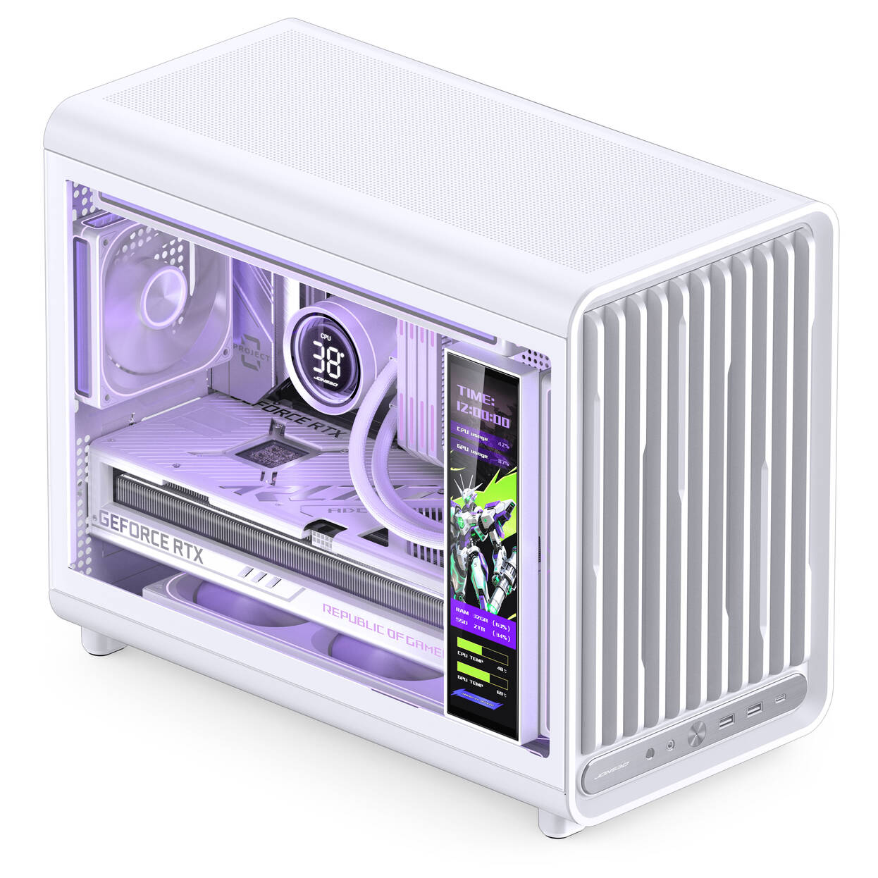Jonsbo D33 STD PC Case, Mini Case, mATX, Tempered Glass - white