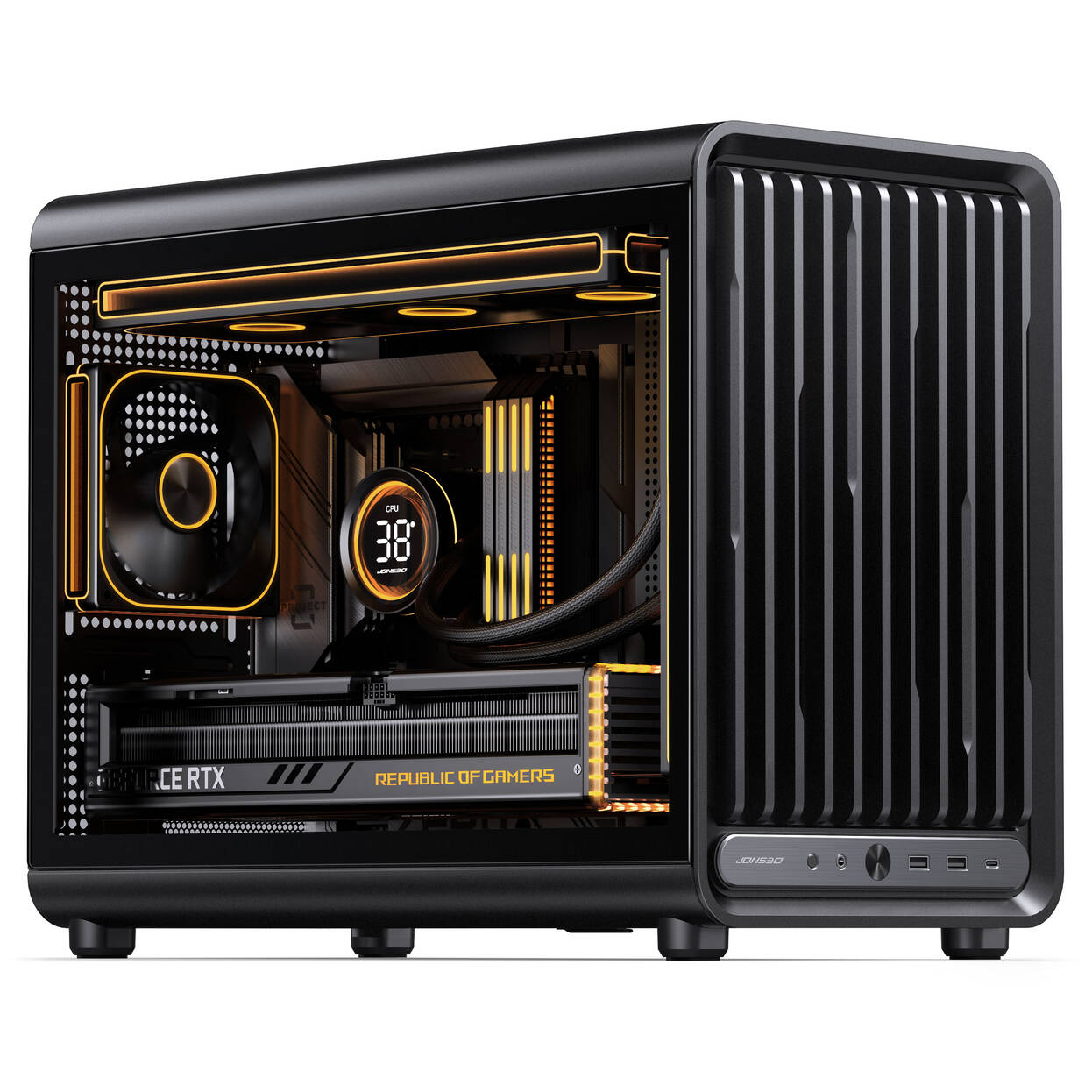 Jonsbo D33 STD PC Case, Mini Case, mATX, Tempered Glass - black
