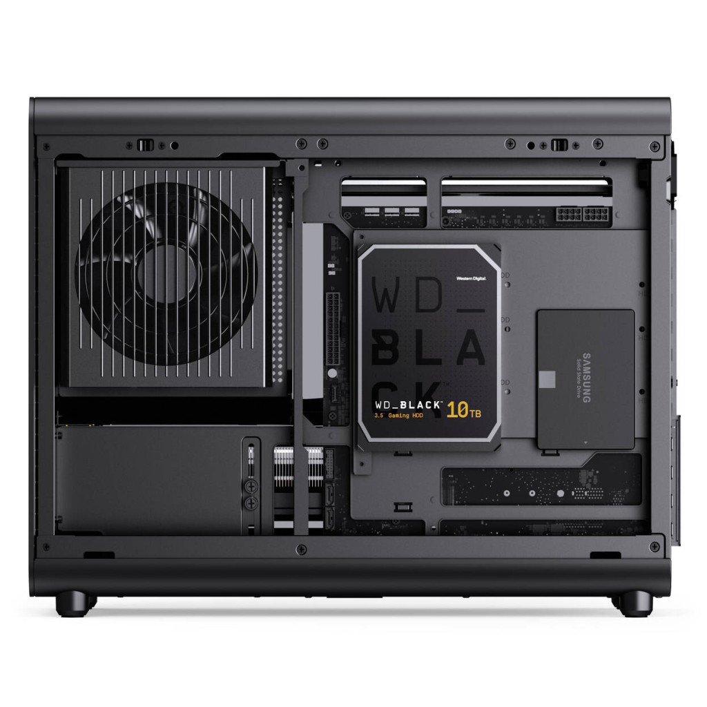 Jonsbo D33 Wood PC Case, Mini Case, mATX, Tempered Glass - Black, Wood