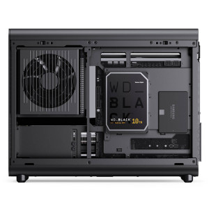 Jonsbo D33 Wood PC Case, Mini Case, mATX, Tempered Glass - Black, Wood