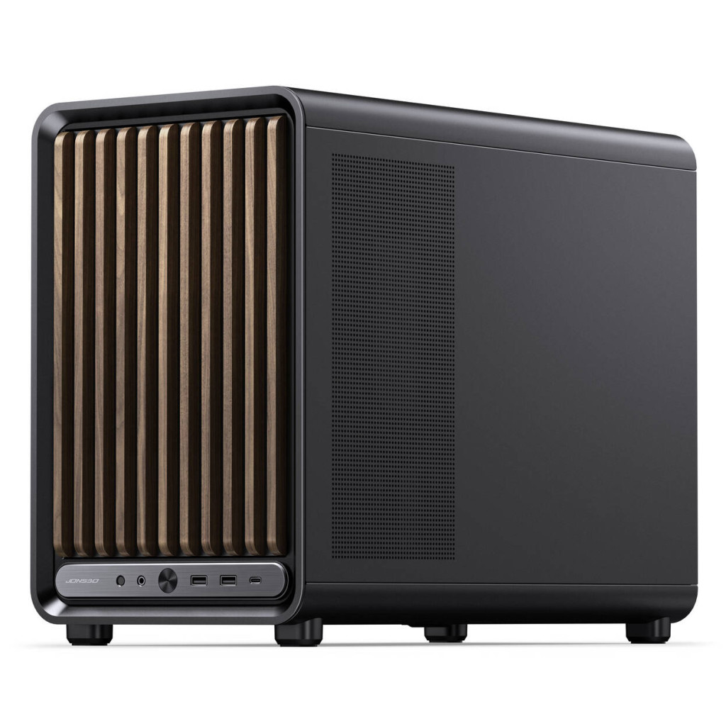 Jonsbo D33 Wood PC Case, Mini Case, mATX, Tempered Glass - Black, Wood