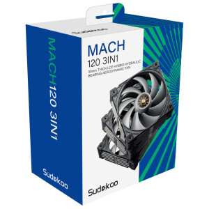 Sudokoo Mach120 PWM Fan - 3-Pack, 120mm, black
