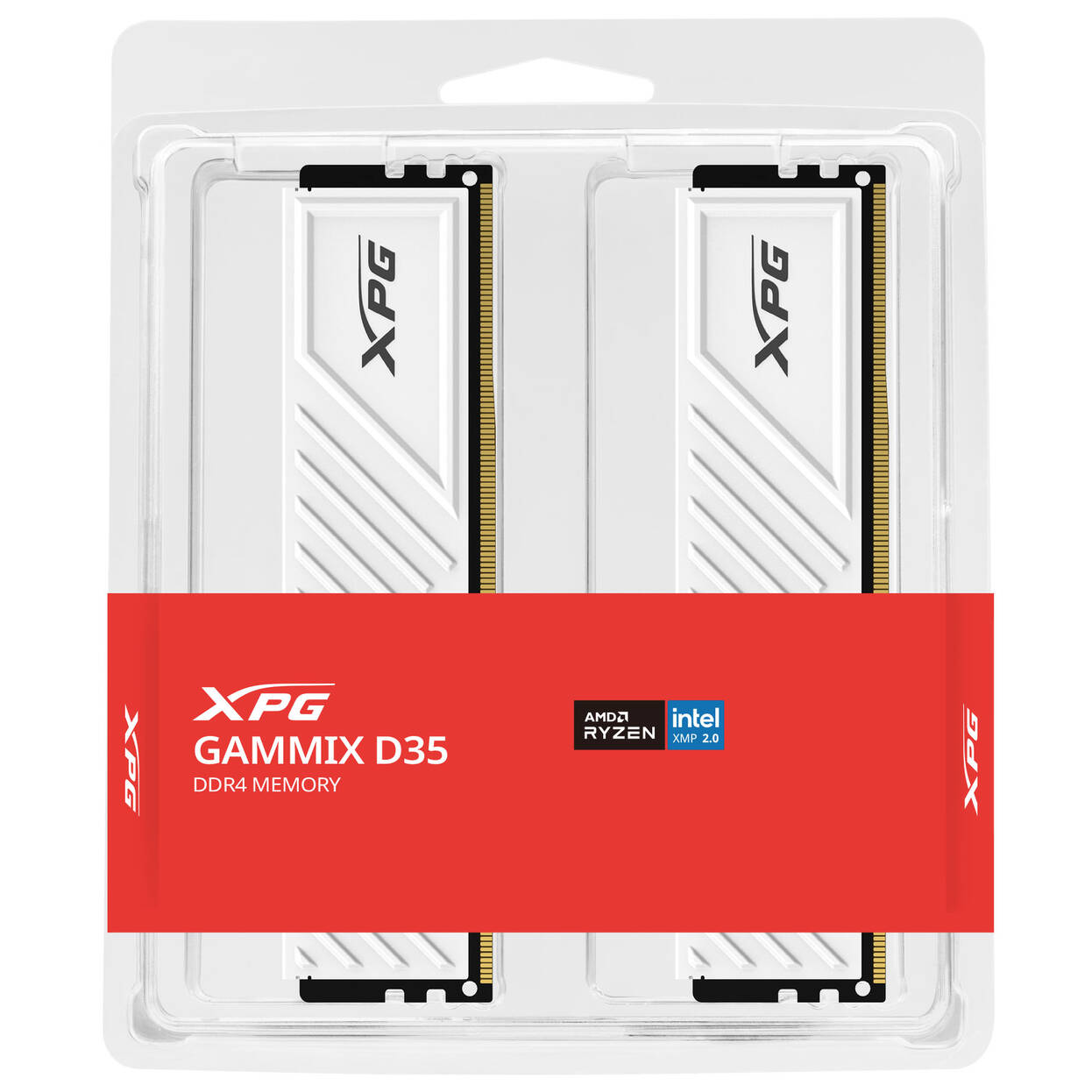 ADATA XPG Gammix D35, DDR4-3200 RAM, CL16, XMP 2.0 - 64 GB Dual Kit, white