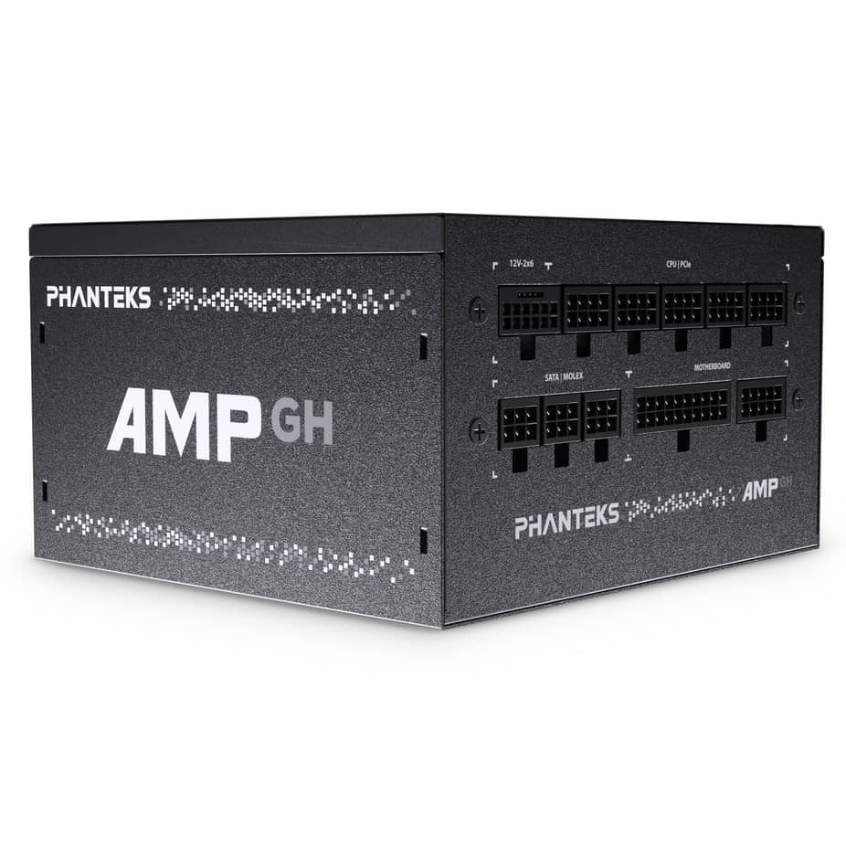 Phanteks AMP GH 750W ATX 3.1 PCIe 5.1 80 Plus Gold Modular Power Supply - Black