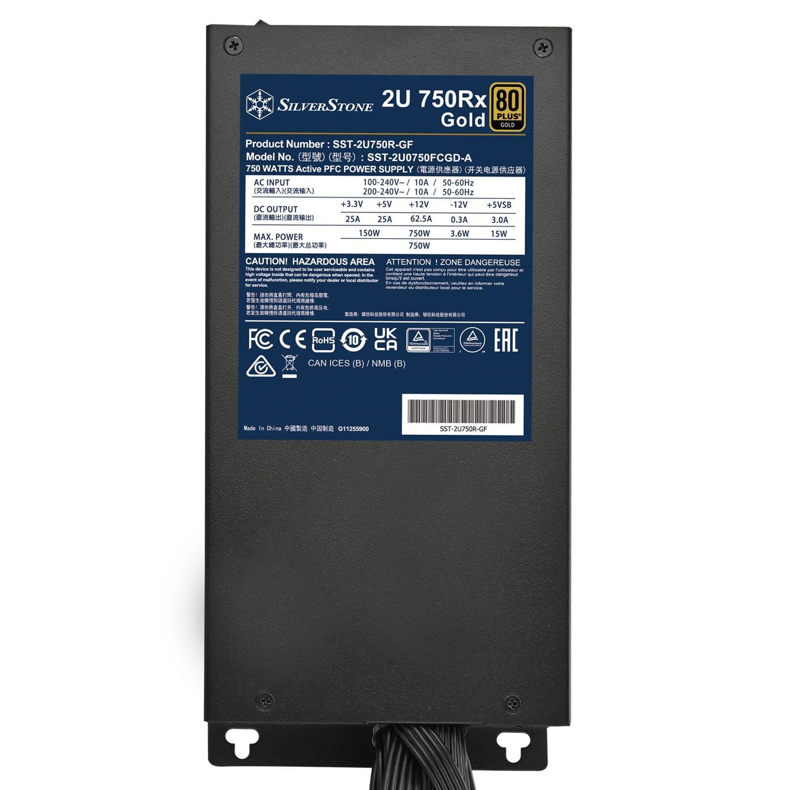 Silverstone 2U 750Rx 80Plus Gold Power Supply : image 3