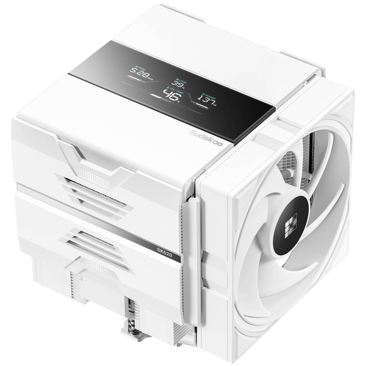 Sudokoo SK620V CPU Cooler, Dual Tower - 2x 120mm, white