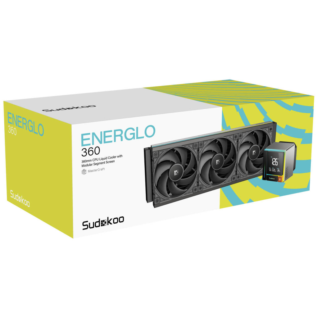 Sudokoo Energlo 360 AiO Water Cooling, LCD Display, ARGB - 360mm, Black