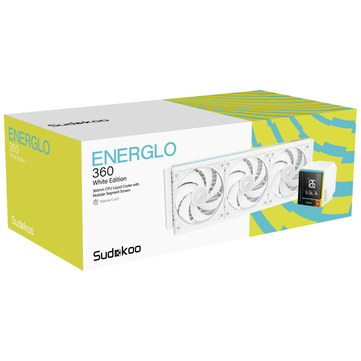 Sudokoo Energlo 360 AiO Water Cooling, LCD Display, ARGB - 360mm, white