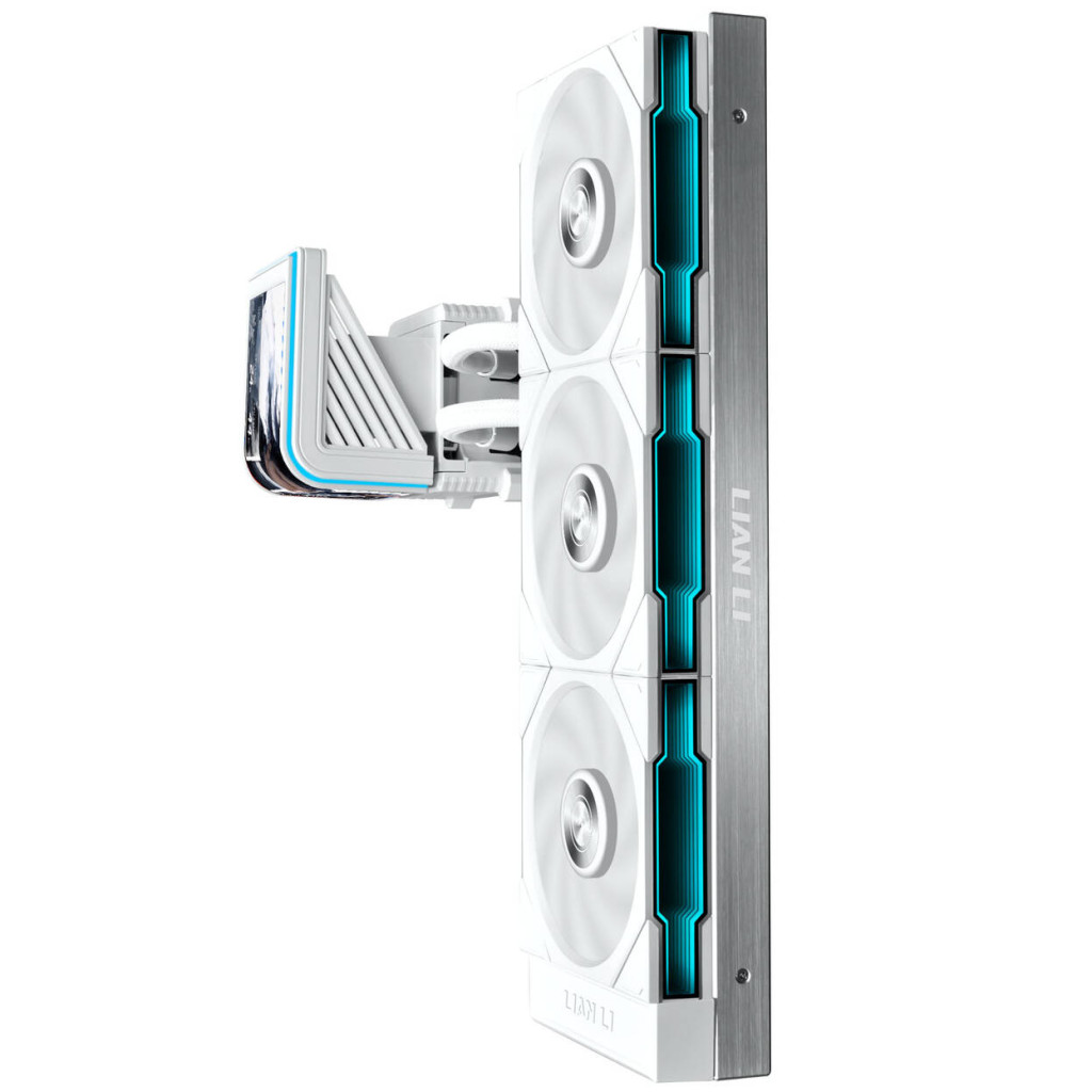 Lian Li HydroShift II OLED Curved 360 UNI FAN TL AiO Water Cooling, 360 mm, OLED Display, TL-FLEX Fans - White