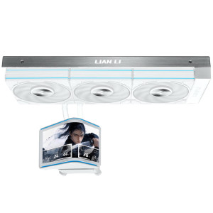 Lian Li HydroShift II OLED Curved 360 UNI FAN P28 AiO Water Cooling, 360 mm, OLED Display, P28 Fan - White