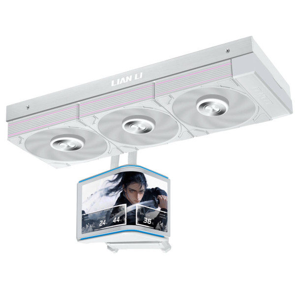Lian Li HydroShift II OLED Curved 360 UNI FAN P28 AiO Water Cooling, 360 mm, OLED Display, P28 Fan – White