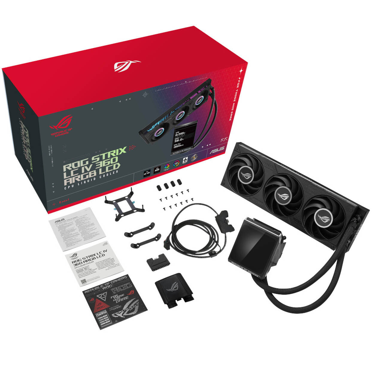 Asus ROG STRIX LC IV 360 ARGB LCD AiO Water Cooling - 360mm, black