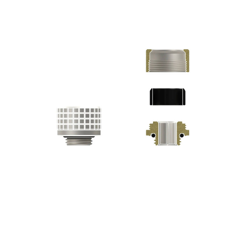Thermal Grizzly DeltaMate Fitting, Brass, G1/4 Thread - Nickel, HT14