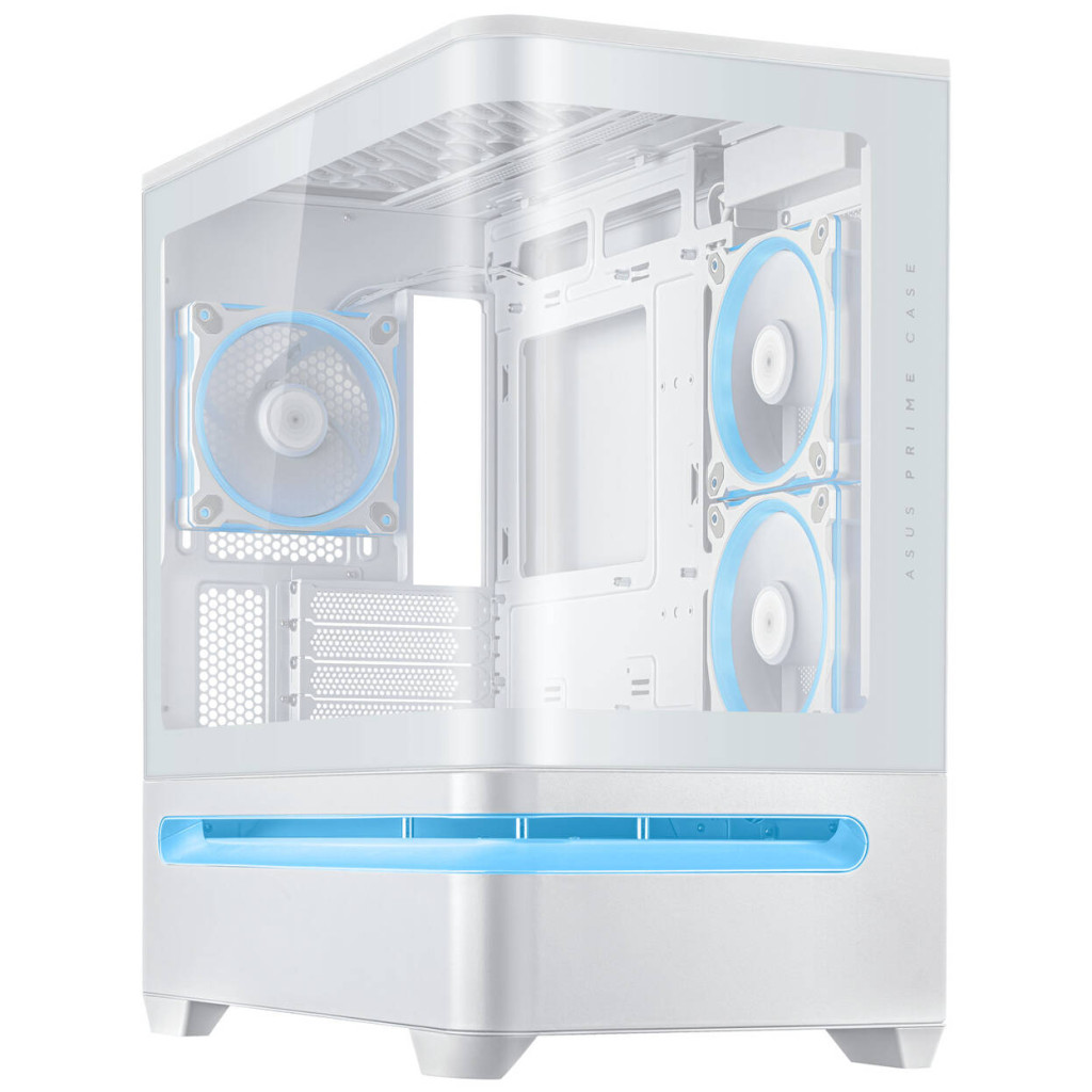 ASUS Prime AP202 ARGB PC Case, Mid Tower, mATX, ARGB, Tempered Glass - white : image 2