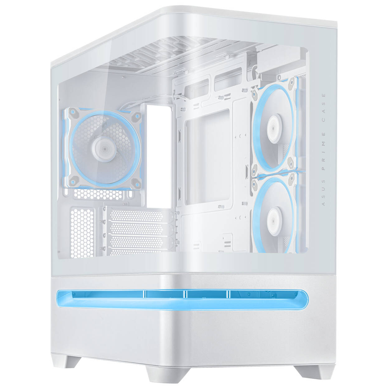 ASUS Prime AP202 ARGB PC Case, Mid Tower, mATX, ARGB, Tempered Glass - white : image 2