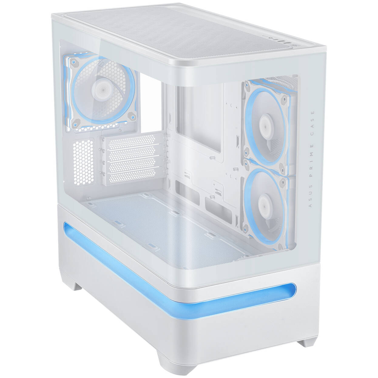 ASUS Prime AP202 ARGB PC Case, Mid Tower, mATX, ARGB, Tempered Glass - white : image 3