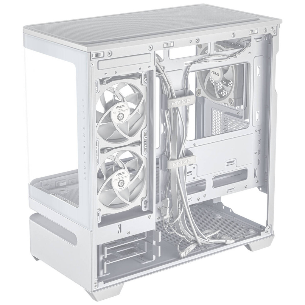 ASUS Prime AP202 ARGB PC Case, Mid Tower, mATX, ARGB, Tempered Glass - white : image 10