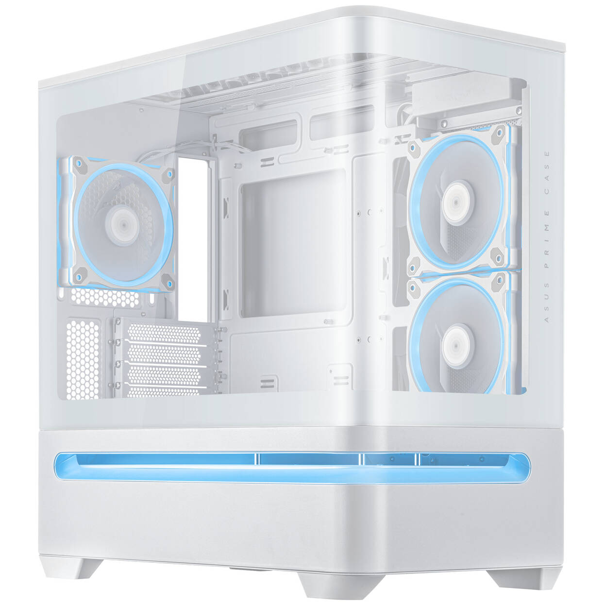 ASUS Prime AP202 ARGB PC Case, Mid Tower, mATX, ARGB, Tempered Glass - white : image 1